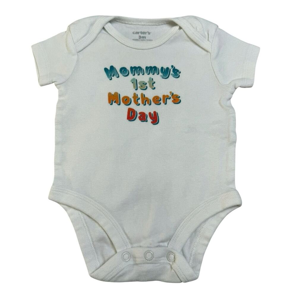 Carters First Mother’s Day Bodysuit Unisex White 3 Months